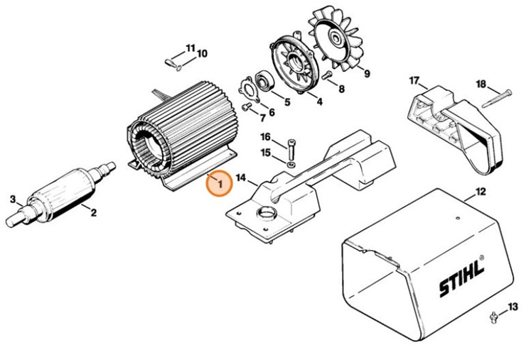 Stojan 230 V, Stihl 47176020206