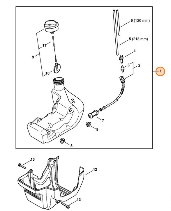 Zbiornik paliwa, Stihl 41513500405