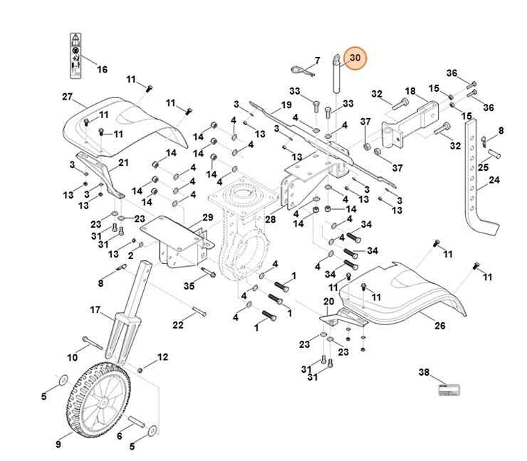 Sworzeń wtykowy, Stihl 62517408500