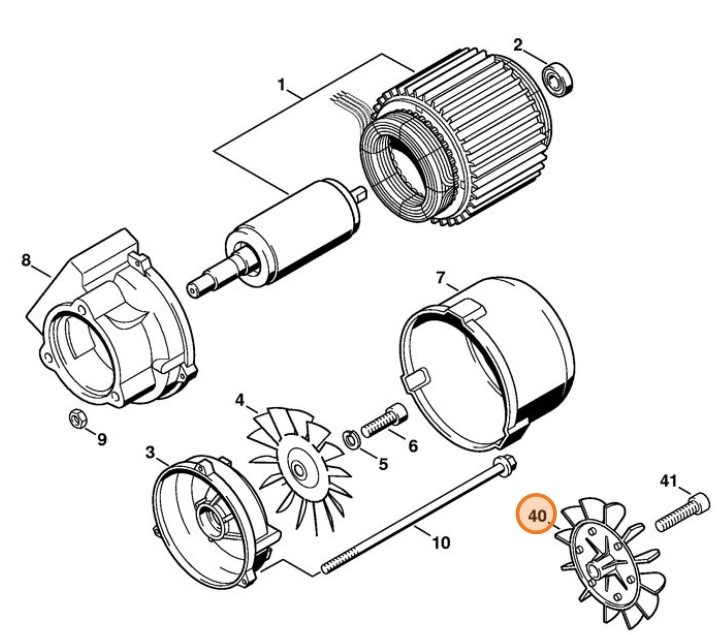 Koło łopatkowe wentylatora, Stihl 47216073000