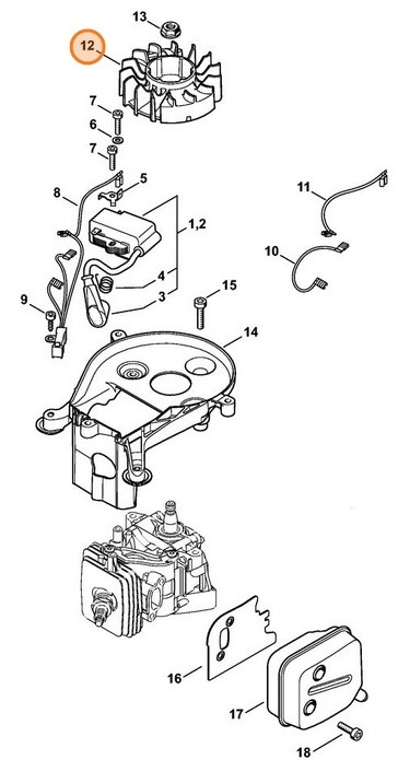 Koło zamachowe, Stihl 42424001201