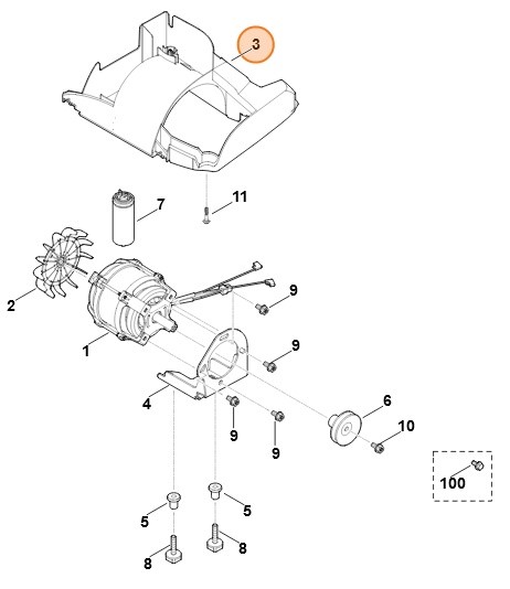 Pokrywa wentylatora, Stihl 62906060101