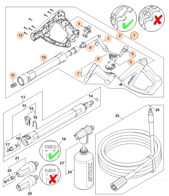 Pistolet, Stihl 49305001307
