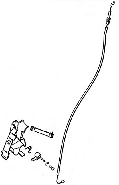 Sterowanie otwarciem głównej przepustnicy (gazem), Stihl 42241801802