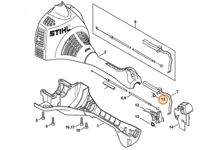 Sprężyna ramieniowa, Stihl 41401824505