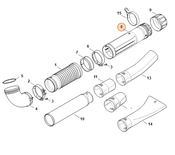 Rura dmuchawy, Stihl 42827001802