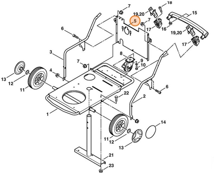 Ściana tylna, Stihl 47707631100