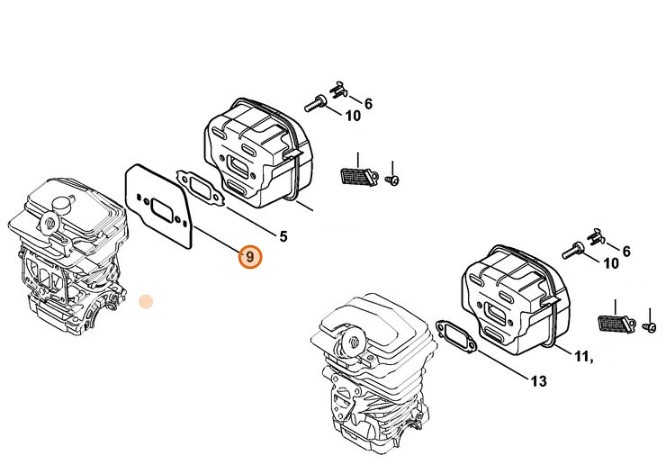 Blaszany element chłodzący, Stihl 11431400401