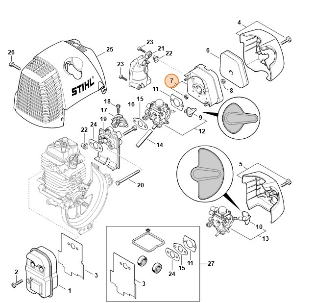Obudowa filtra, Stihl 41801402805