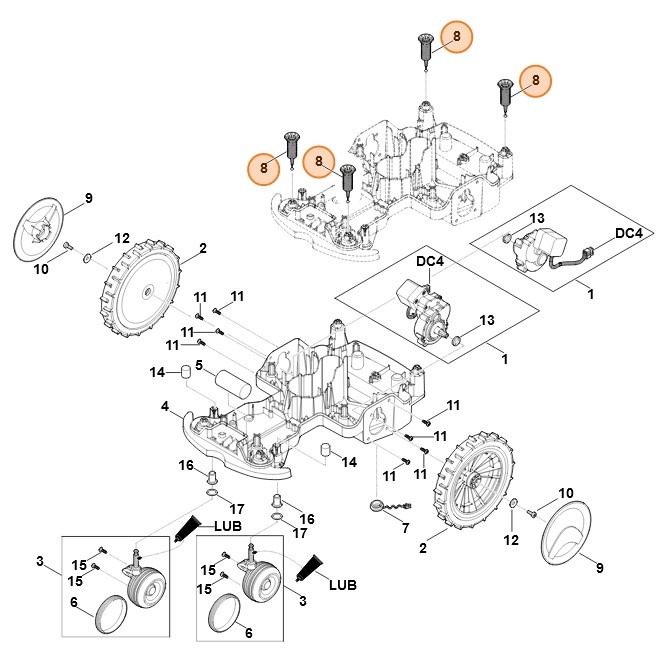Ułożyskowanie, Stihl 63017605200