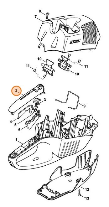Okładzina uchwytu, Stihl 48517910601