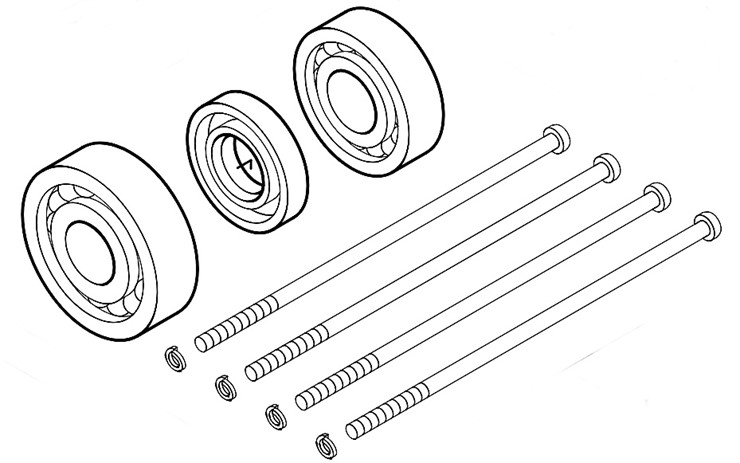 Zestaw łożyska kulkowego, Stihl 49500071010