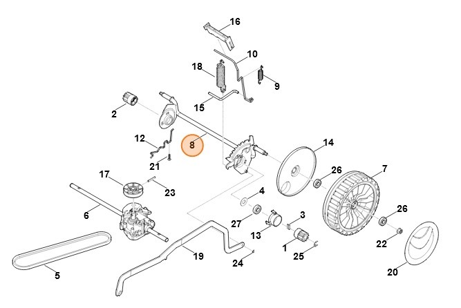 Oś, Stihl 63387002415