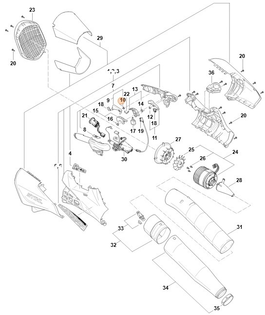 Sprężyna ramieniowa, Stihl BA011824500