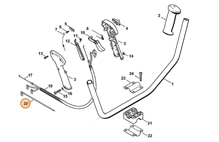 Przewód 990 mm, Stihl 41404401903
