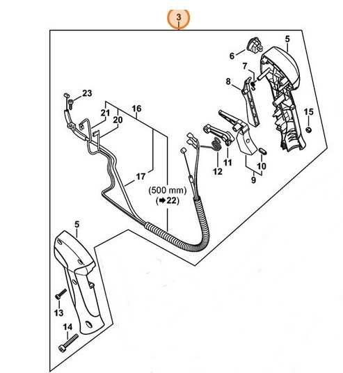 Rękojeść manipulacyjna, Stihl 41447901302