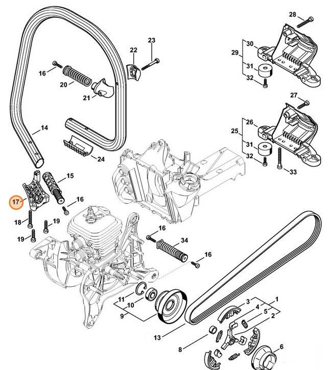 Okładzina zaciskowa, Stihl 42387910910