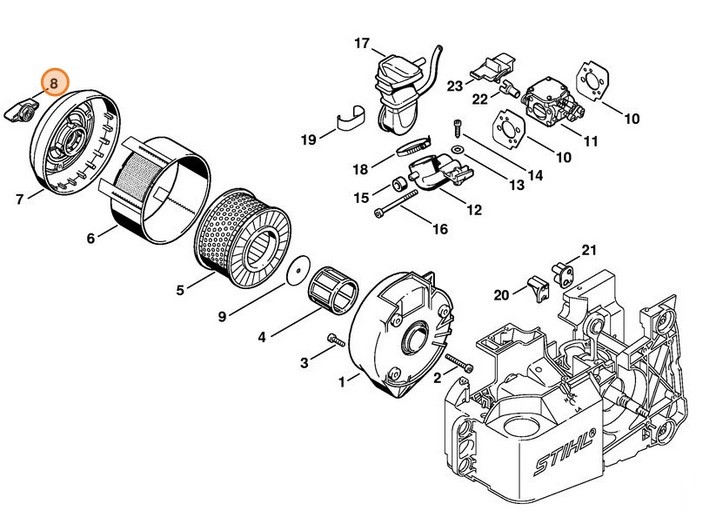 Nakrętka zamykająca, Stihl 42211409500