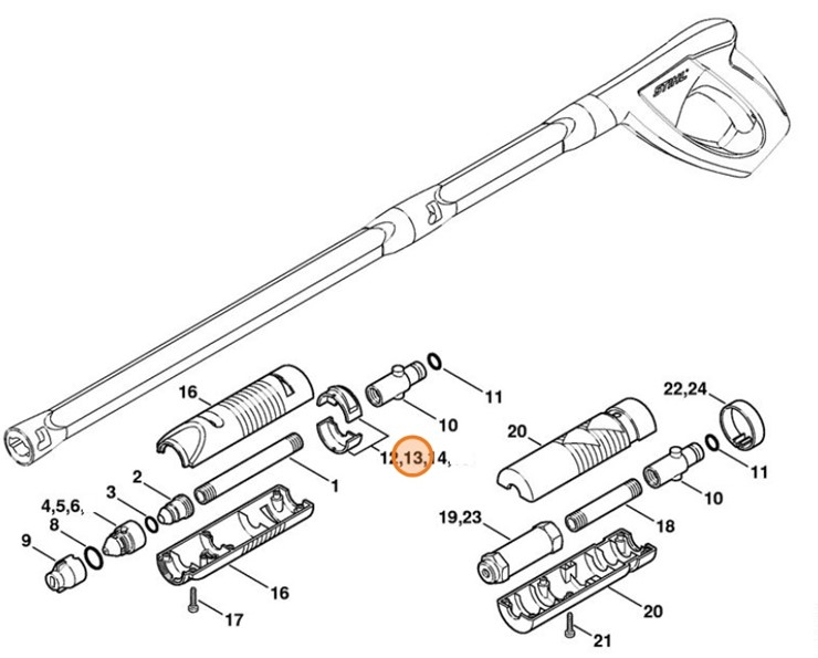 Pierścień szara, Stihl 49155050601