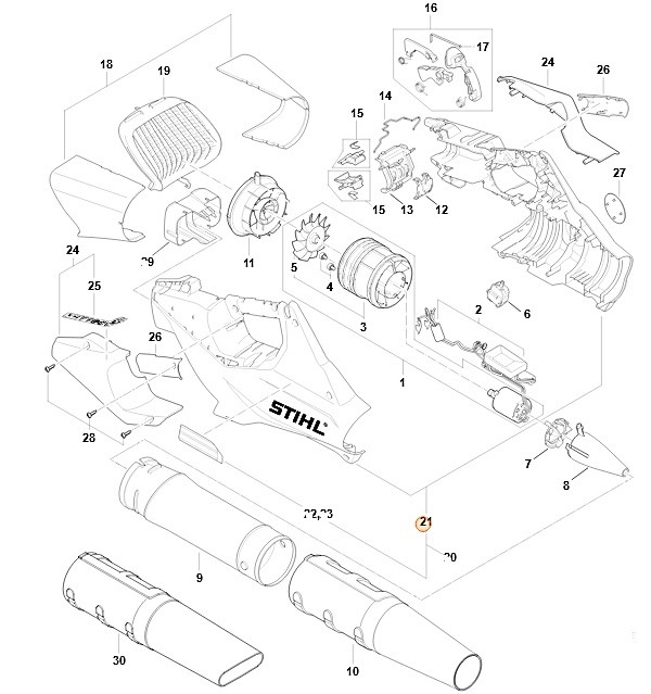 Korpus rękojeści, Stihl BA027901000