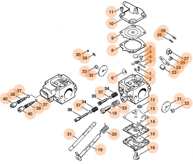 Gaźnik HD-45, Stihl 42031200610