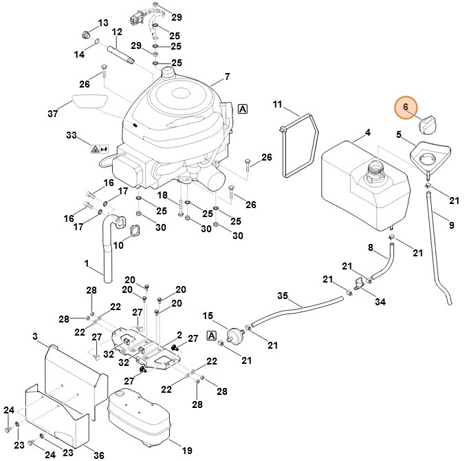 Korek wlewu paliwa, Stihl 61703501501