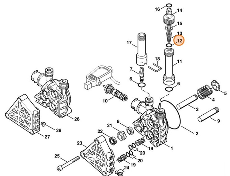 Okrągły pierścień uszczelniający 11,6x2,4, Stihl 96459487535