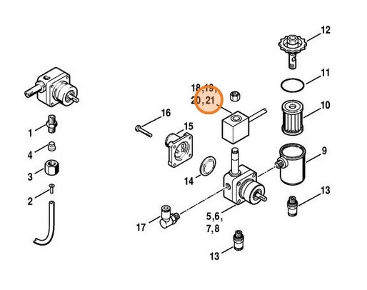 Cewka elektromagnetyczna 200 V, Stihl 47245201315
