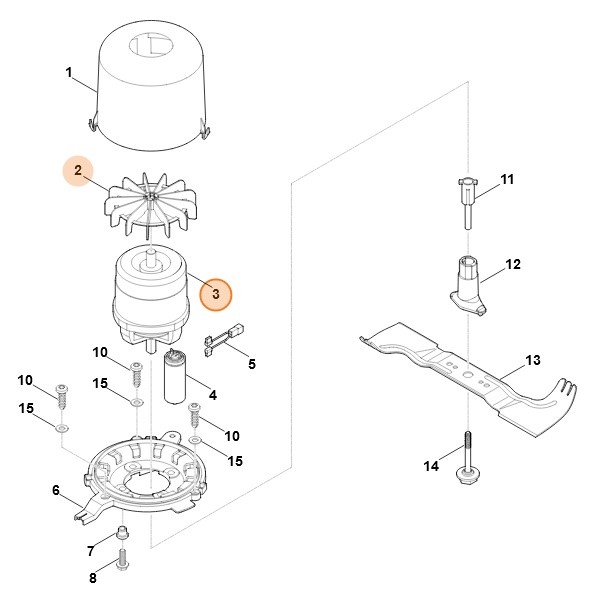 Silnik elektryczny 230V (1,6kW), Stihl 63406000204