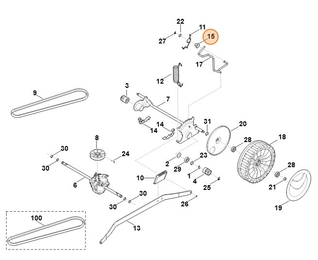 Tulejka łożyska, Stihl 63647633010
