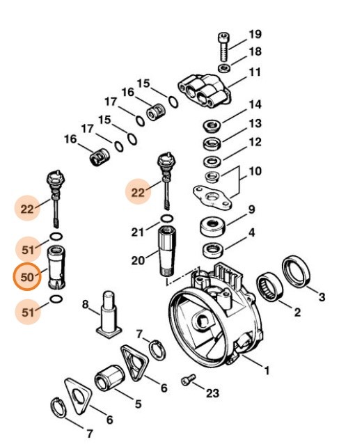 Króciec wlewu oleju, Stihl 47037005800