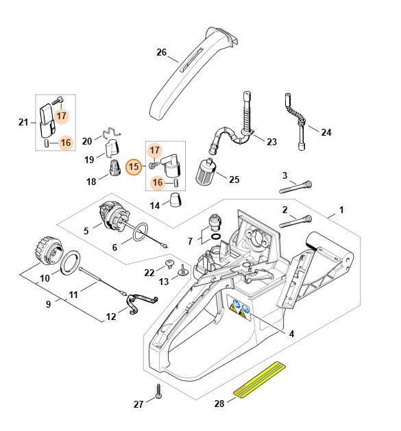 System kompensacji ciśnienia w zbiorniku paliwa, Stihl 11213505802
