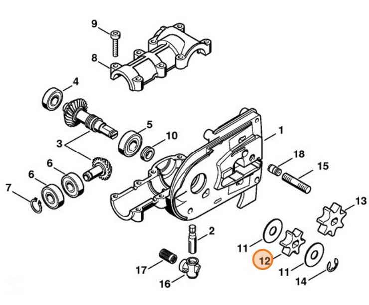 Koło napędu łańcucha 3/8" Picco 6Z, Stihl 41386421201