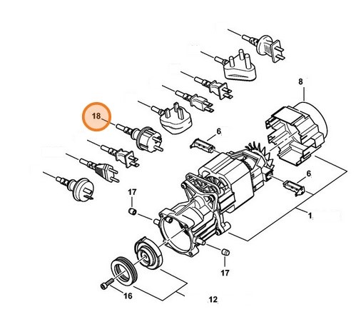 Przewód przyłącza zasilania, Stihl 49514402007
