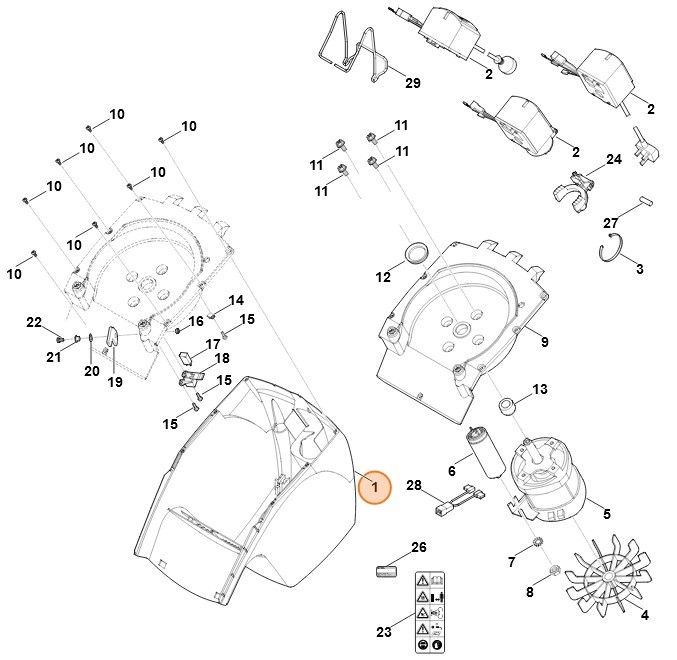 Pokrywa silnika, Stihl 60087065601