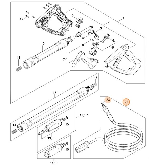 Wąż wysokociśnieniowy, Stihl RE015000801