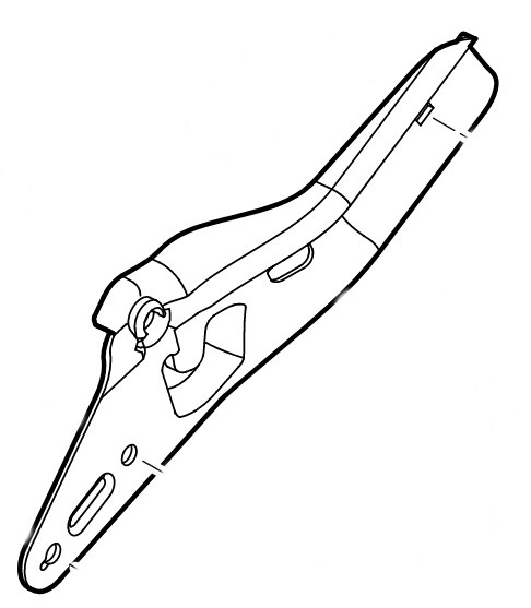 Dolna część uchwytu kierującego, str. lewa, Stihl 63717634802