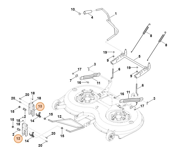 Uchwyt przedni, Stihl 61707036951
