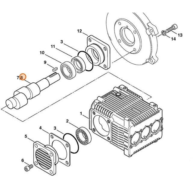 Wałek rozrządu, Stihl 47527055000