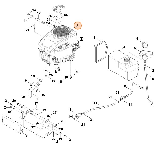 Spalinowy silnik benzynowy EVC 4000.1 (EVC4000-0003), Stihl 61650111802