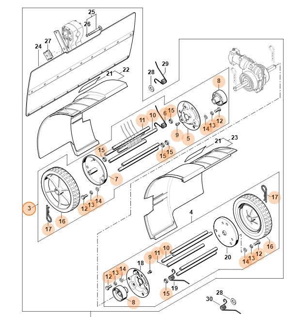 Usuwacz do mchów - prawa strona, Stihl 46017404702