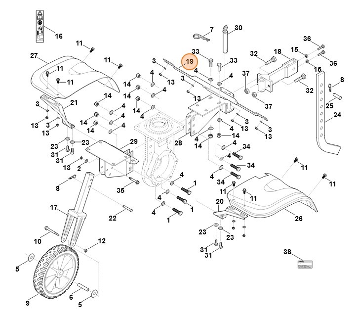 Uchwyt osłony blaszanej, Stihl 62517104501