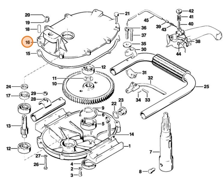 Górna część obudowy, Stihl 43086415200