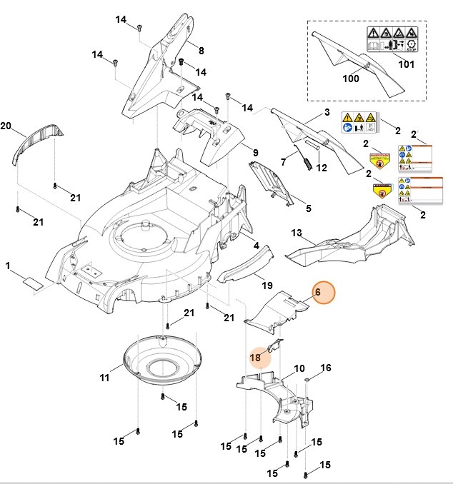 Prowadnica blaszana (ze wspornikiem), Stihl 63747804400