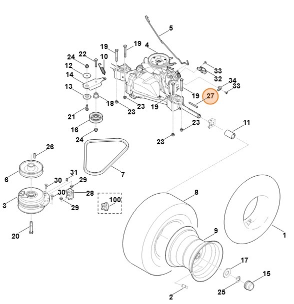 Wpust pasowany 3/16"SQx21/4", Stihl 94714351622