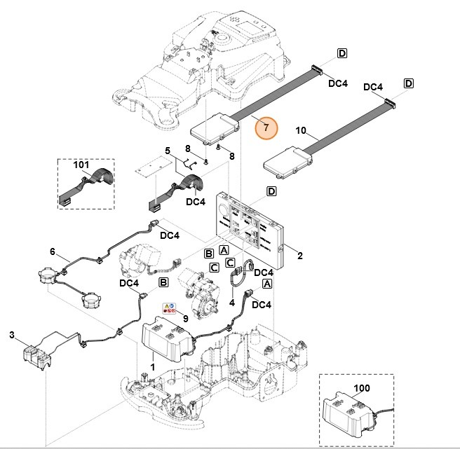 Moduł układu elektronicznego (C-Box 2G/GSM), Stihl 63014301430