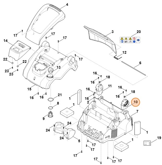 Uchwyt lewy, Stihl 62917162500