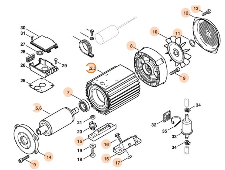 Silnik elektryczny 400 V/50 Hz, Stihl 47516000202