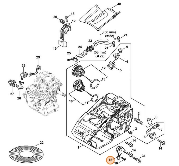 Amortyzator pierścieniowy, Stihl 11467909901