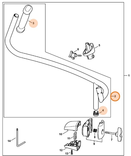 Uchwyt rurowy, Stihl 42827901701
